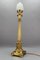 French Bronze and Frosted Glass Fluted Column Table Lamp, 1920s, Image 3