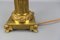 French Bronze and Frosted Glass Fluted Column Table Lamp, 1920s, Image 8