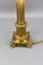 French Bronze and Frosted Glass Fluted Column Table Lamp, 1920s, Image 7