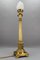 French Bronze and Frosted Glass Fluted Column Table Lamp, 1920s 14