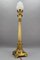 French Bronze and Frosted Glass Fluted Column Table Lamp, 1920s, Image 2