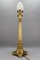 French Bronze and Frosted Glass Fluted Column Table Lamp, 1920s 16