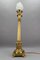 French Bronze and Frosted Glass Fluted Column Table Lamp, 1920s 13