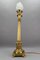 French Bronze and Frosted Glass Fluted Column Table Lamp, 1920s, Image 13