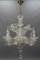 Venetian Murano Glass and Gold Dust Floral Chandelier, Italy, 1950s 3