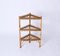 Mid-Century Triangular Bamboo and Rattan Italian Corner Bookcase by Franco Albini, 1970s, Image 12