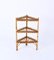 Mid-Century Triangular Bamboo and Rattan Italian Corner Bookcase by Franco Albini, 1970s 6