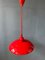 Vintage Space Age Red Metal Pendant Lamp, 1970s 6