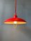 Vintage Space Age Red Metal Pendant Lamp, 1970s 2