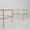 Brass and Glass Coffee Tables, 1950s, Set of 2 6