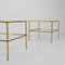 Tables Basses en Laiton et Verre, 1950s, Set de 2 6