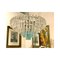 Transparent and Light Blue Triedro Chandelier in Murano Glass 13