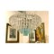 Transparent and Light Blue Triedro Chandelier in Murano Glass 5