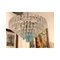 Transparent and Light Blue Triedro Chandelier in Murano Glass 2