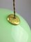 Mid-Century Italian Green Glass and Brass Pendant Lamp, Image 10