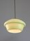 Mid-Century Italian Green Glass and Brass Pendant Lamp 3