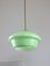 Mid-Century Italian Green Glass and Brass Pendant Lamp 2