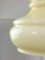 Italienische Mid-Century Hängelampe aus gelbem Glas & Messing 11