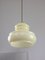 Mid-Century Italian Yellow Glass and Brass Pendant Lamp, Image 10