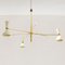 Mid-Century Italian Chandelier in Brass and Aluminum, 1960s 3