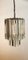Lámpara de araña vintage de vidrio y metal de Venini, Imagen 10