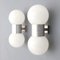 Aluminum and White Glass Wall Lights from Stilux Milano, 1960s, Set of 2 6