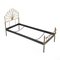 Single Bed in Metal and Brass, 1950s 6