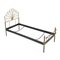 Single Bed in Metal and Brass, 1950s, Image 6