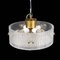 Glass & Brass Ceiling Lamp by Carl Fagerlund for Orrefors, Sweden, 1960s, Image 5