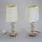 Tischlampen aus Glas & Messing von Malmo Metallvarufabrik, Schweden, 1960er, 2er Set 1