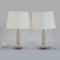Tischlampen aus Glas & Messing von Malmo Metallvarufabrik, Schweden, 1960er, 2er Set 2