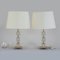 Glass & Brass Table Lamps from Malmo Metallvarufabrik, Sweden, 1960s, Set of 2 2