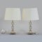 Glass & Brass Table Lamps from Malmo Metallvarufabrik, Sweden, 1960s, Set of 2, Image 2