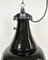 Lámpara colgante Bauhaus industrial esmaltada en negro, años 30, Imagen 4