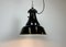 Lámpara colgante Bauhaus industrial esmaltada en negro, años 30, Imagen 19