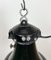 Lámpara colgante Bauhaus industrial esmaltada en negro, años 30, Imagen 11