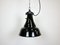 Lámpara colgante Bauhaus industrial esmaltada en negro, años 30, Imagen 2