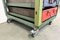Vintage Industrial Green Iron Chest of Drawers on Wheels, 1950s, Image 14