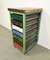 Vintage Industrial Green Iron Chest of Drawers on Wheels, 1950s, Image 3