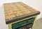 Vintage Industrial Green Iron Chest of Drawers on Wheels, 1950s 16