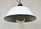 Industrial White Enamel and Cast Iron Pendant Light with Glass Cover, 1960s 8
