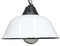 Industrial White Enamel and Cast Iron Pendant Light with Glass Cover, 1960s 1