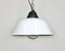 Industrial White Enamel and Cast Iron Pendant Light with Glass Cover, 1960s 2