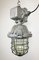 Lámpara colgante industrial grande en forma de jaula de aluminio fundido, años 70, Imagen 14