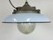 Industrial Blue Enamel Factory Pendant Lamp in Cast Iron from Zaos, 1960s 8