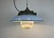 Industrial Blue Enamel Factory Pendant Lamp in Cast Iron from Zaos, 1960s, Image 15