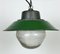 Industrial Green Enamel and Cast Iron Pendant Light, 1960s 6