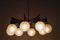 Lámpara de araña grande con ocho difusores, años 60, Imagen 6