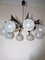 Lámpara de araña grande con ocho difusores, años 60, Imagen 3