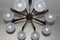 Lámpara de araña grande con ocho difusores, años 60, Imagen 7